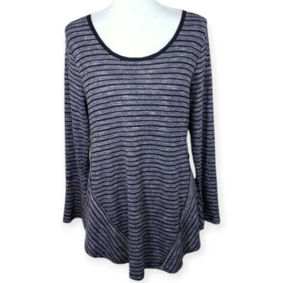 STYLE & CO. NAVY STRIPE TUNIC SZ.M EUC - Picture 1 of 3